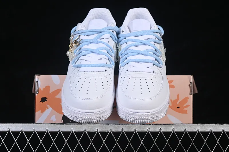 All categories Nk Air Force 1 Air Force series Nk Air Force 1 Low Air Force low-top Nike Air Force 1'07 Low milk blue weaving Air Force 1 low-top casual sneakers DC9999-223